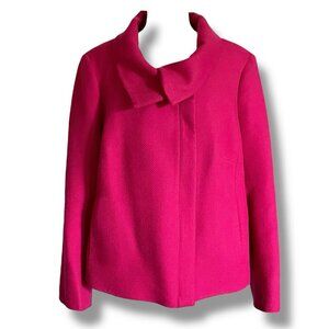Talbots Womens Blazer Jacket Plus Sz 2X Raspberry Pink Wool Blend Preppy Career